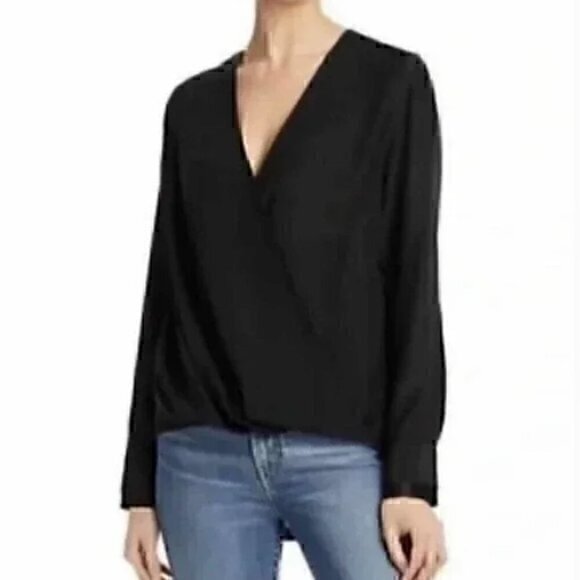 Rag & Bone Dean Silk High Low Long Sleeve Top - Picture 1 of 6